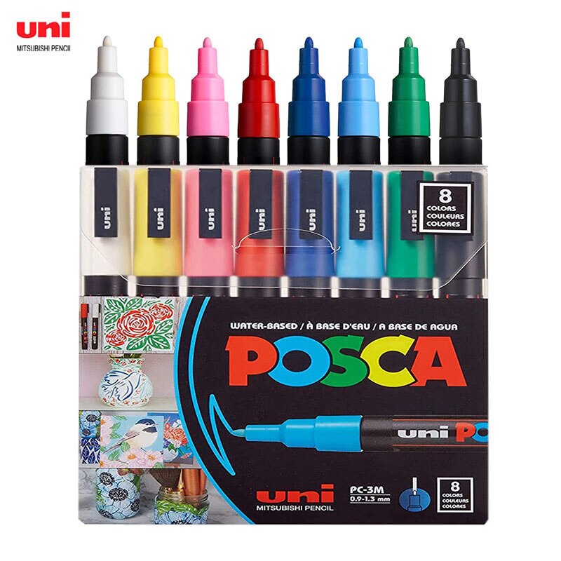 Uni Posca-Ʈ Ŀ 8 ,    3M  Posca Ŀ, ̼ ǰ  ũ Ʈ  Ʈ
